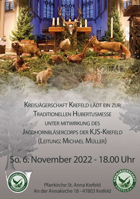 Hubertusmesse der KJS Krefeld am 06. November 2022